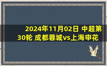 2024年11月02日 中超第30轮 成都蓉城vs上海申花 全场录像